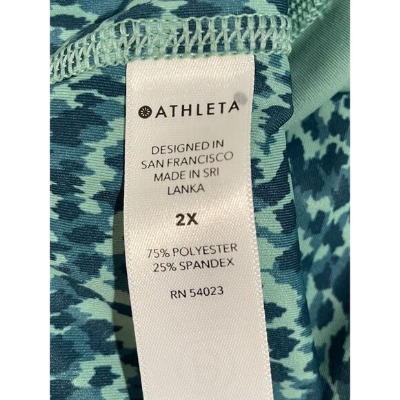 Athleta Ultimate Printed Shortie 2X SuperSonic Fabric Compression Pocket - Picture 4 of 11